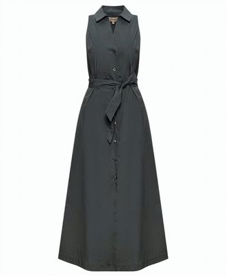 Woolrich Midi Shirt Collar Belted Dress