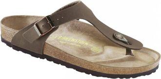Birkenstock Womens Gizeh Birkibuc Thong Sandals In Mocha