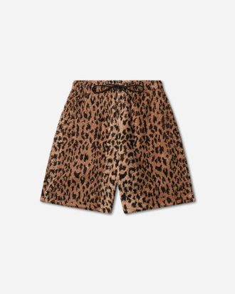 Neighborhood Men s Hippopotamus Terry Cloth Short Pants Leopard