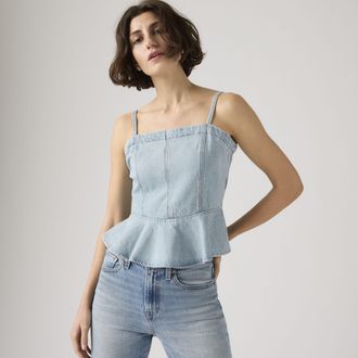 Levi's Anderson Flounce Top - Womens - XS - Blue