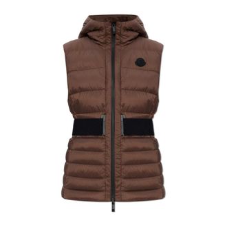 Moncler Vests, female, Brown, Size: S Melia Down Vest