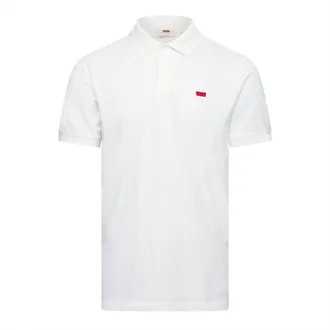 Levi's Mens Levis Slim Housemark Polo Bright Whi in Bright White