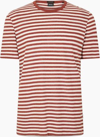 HUGO BOSS Mens Crew Neck Short Sleeve Jersey T-Shirt - White - Size: 38