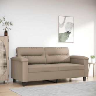 vidaXL Vidaxl - Sof&aacute; De 2 Plazas De Tela Microfibra Gris Taupe 140 Cm