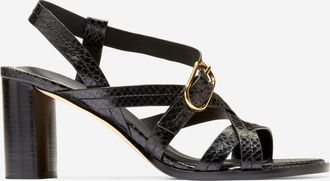 Cole Haan Womens Dillon Heeled Strappy Sandals - Black Size 10.5