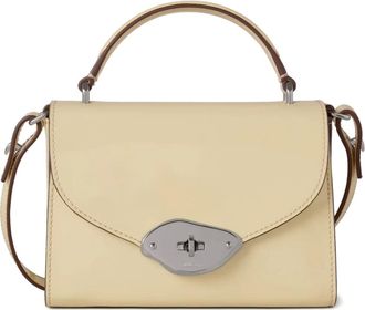 Mulberry small Lana patent-leather tote bag - Neutrals