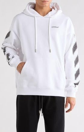 Off-white Pixel Diagonal Skate Hoodie in White-Black at Nordstrom Rack, Size Xx-Large