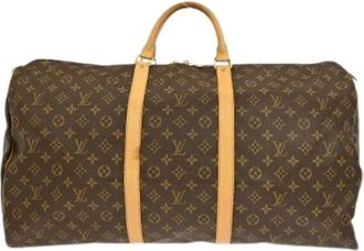Louis Vuitton Pre-owned Weekend Bags, female, Brown, Size: ONE SIZE Pre-owned Canvas Weekend Bag