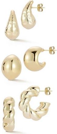 Glaze Jewelry Hoop Earrings Set in Gold at Nordstrom Rack