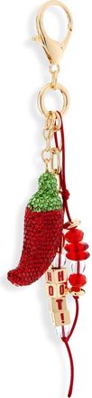 Leith Rhinestone Chili Pepper Bag Charm in Red Multi- Gold at Nordstrom Rack