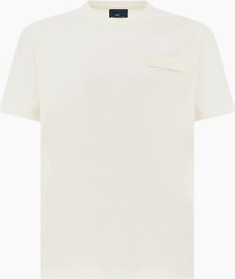 Paul & Shark Mens Paul & Shark Chest Logo Tab T-Shirt 108 White - Size: 38