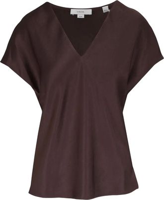 Vince Top con scollo a V - Marrone