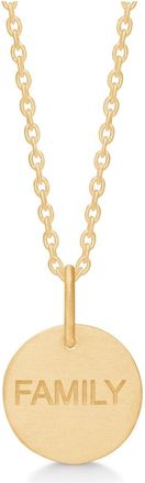 Frk. Lisberg Accessoires, Dames, Geel, L, Familie Hanger Ketting in 14K Verguld Sterling Zilver