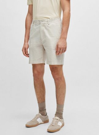 HUGO BOSS Mens Light Beige Kane DS Short - Size 36 (Waist)