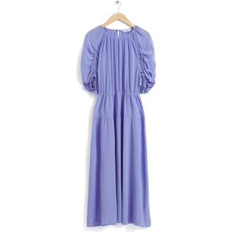& Other Stories La Faro Silk Dress in Blue at Nordstrom Rack, Size 12