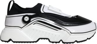 Dolce & Gabbana White Black Logo Plaque Daymaster Sneakers Mens Shoes