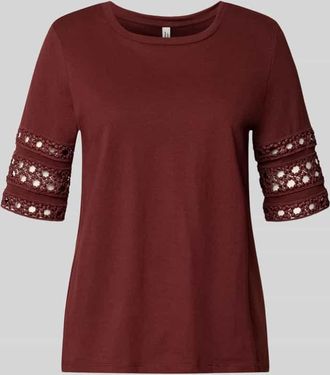 Vero Moda Regular Fit T-Shirt aus reiner Baumwolle Modell IVACY in Bordeaux, Gr&ouml;&szlig;e XS