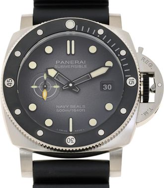 Officine Panerai Submersible Navy Seals Black Dial Mens Watch PAM01738