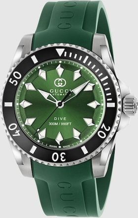 Gucci Dive Watch, 40mm, Green, Steel