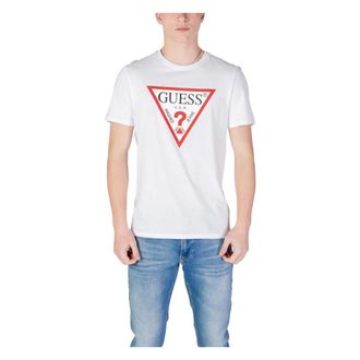 Guess Hombre, Camisetas, Blanco, Talla: L