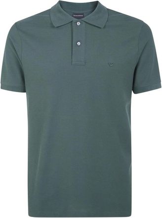 Emporio Armani Polo Shirt van Katoen - Heren - Polos - Groen - 2XL - Katoen - Tops