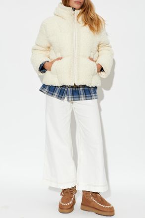 Moncler Cristallin Puffer Jacket, Womens, Cream