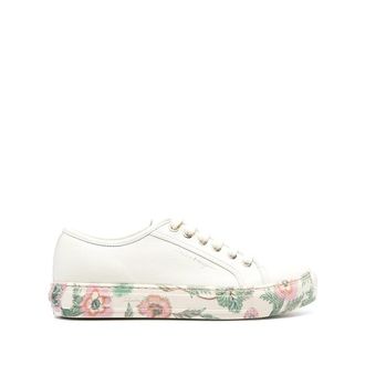 Ferragamo Floral-Trim Low-Top Sneakers