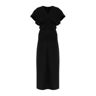 Anine Bing V-Neck Jurk - Dames - Maxi kleedjes - Zwart - 2XS - Kleedjes