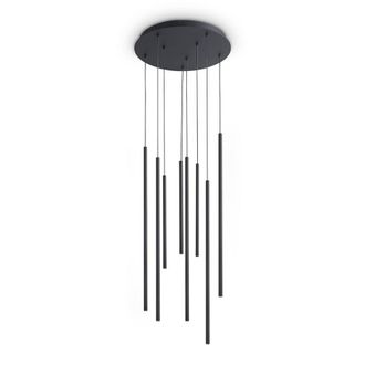 Netlighting Look Cluster Pendant Ceiling Light Black 8x LED 1550lm 3000K