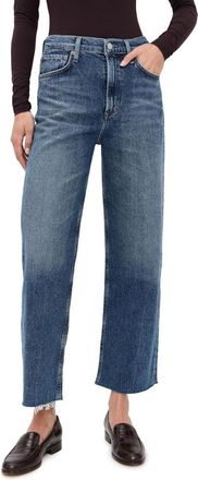 A Gold E Agolde Womens Ren High-Rise Wide Leg Jeans