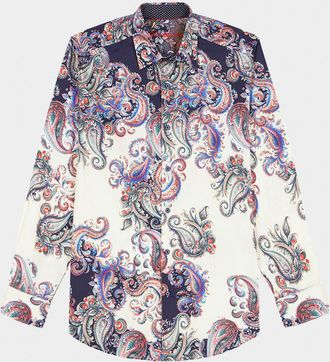 Robert Graham Mens Morningside Paisley Button-Down Shirt