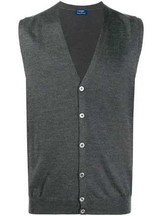 Barba Vest met V-hals - Grijs