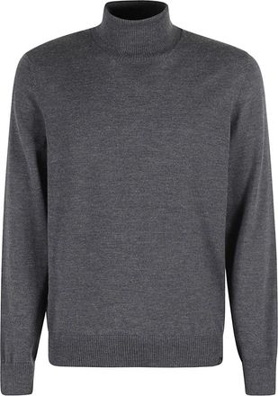 Fay Turtleneck Trui - Heren - Coltruien - Grijs - L - Wol - Truien & Vesten