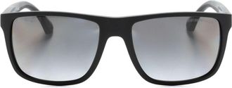 Emporio Armani EA4033 rectangle-frame sunglasses - men - Acetate - 56 - Grey