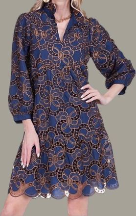 Jade Yoga Empress Dress In Midnight Blue
