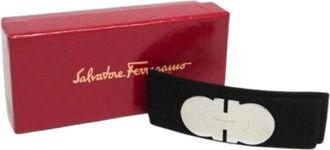 Ferragamo Pre-owned Accessories, female, Black, Size: ONE SIZE Pre-owned Cotton Hair Accessories