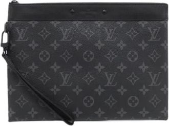 Louis Vuitton Pre-owned Pochette To Go Monogram Eclipse tas - Heren - Vintage Clutch - Zwart - ONE Size - Vintage