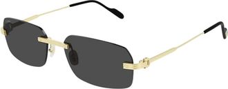 Cartier Sunglasses, male, Yellow, 58 MM, Premi&egrave;re Rimless Sunglasses with Zaiss Lenses