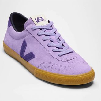 Veja Womens Volley Bicolor Suede Low-Top Sneakers In Lavender Purple
