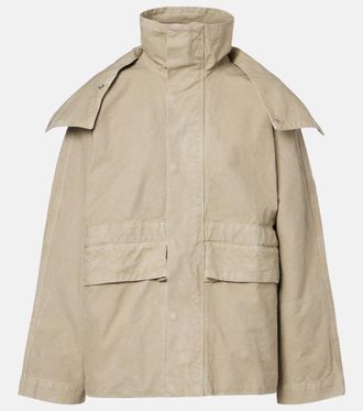 Victoria Beckham Hooded cotton canvas jacket