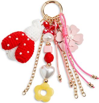 Chelsea28 Flower Ladybug Bag Charm in Red Multi- Gold at Nordstrom