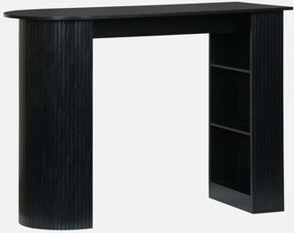 Sweeek Sweeek - Tavolo alto da cucina decorato in legno con ripostigli