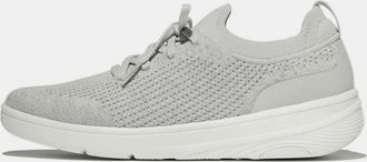 FitFlop Womens Fit Flop Super-Q Knit Slip-On Laced Trainers in Grey