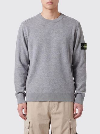 Stone Island Virgin Wool Crewneck Jumper with Compass Logo Patch