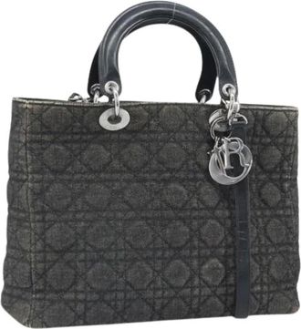 Dior Pre-owned Handbags, female, Black, Size: ONE SIZE Pre-owned Vintage Canvas Tote Bag