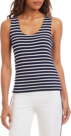 Karen Kane Stripe Scoop Neck Tank at Nordstrom, Size Large