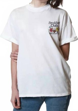Girl Dangerous Breakfast Club Boyfriend Tee In Vintage White
