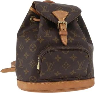 Louis Vuitton Pre-owned Backpacks, female, Brown, Size: ONE SIZE Pre-owned Montsouris Mini Backpack
