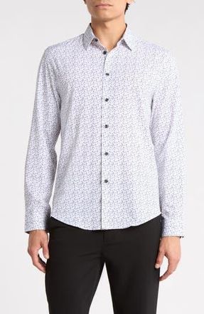 Brooklyn Brigade Mini Floral Button-Up Shirt in White at Nordstrom Rack, Size Xx-Large