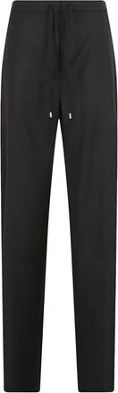 Max Mara Crisma Straight Broeken - Dames - Straight fit broeken - Zwart - S - Wol - Broeken